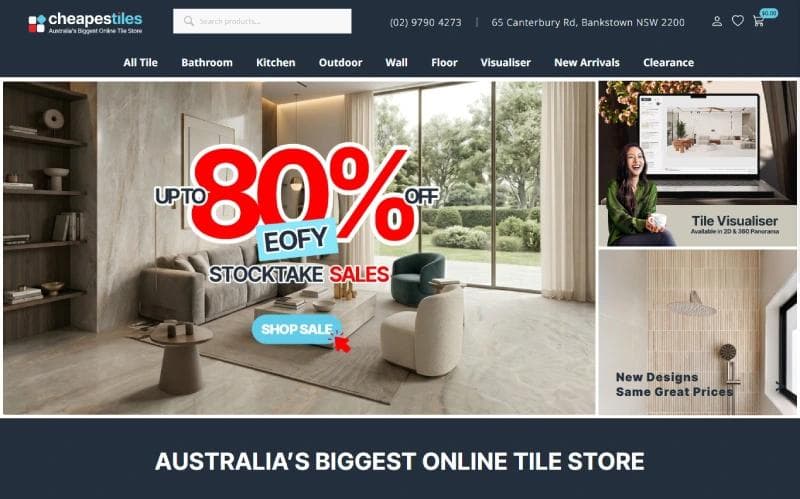 Cheapest Tiles website preview