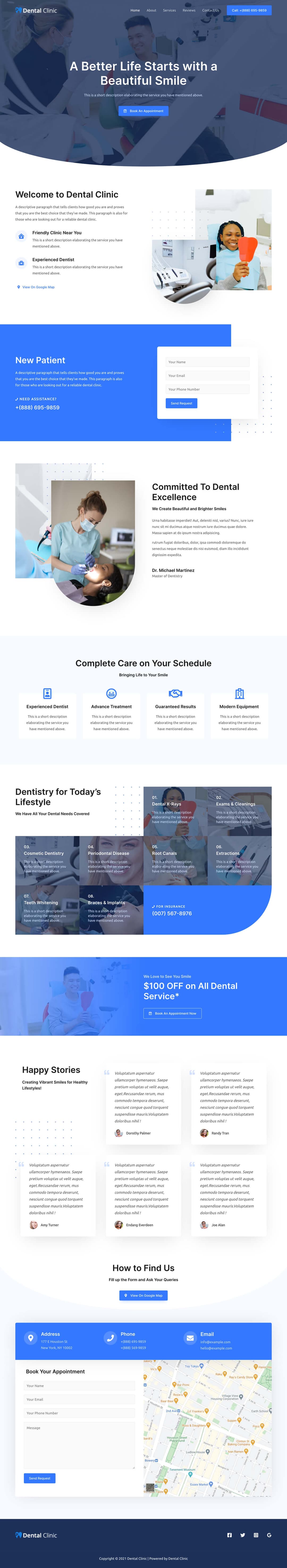 Dental Clinic mobile website design preview