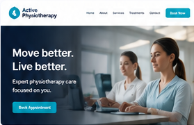 Active Physiotherapy website concept