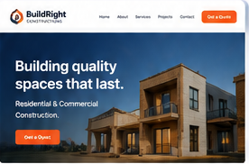 BuildRight Constructions website concept
