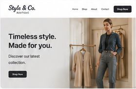 Style & Co. Boutique website concept
