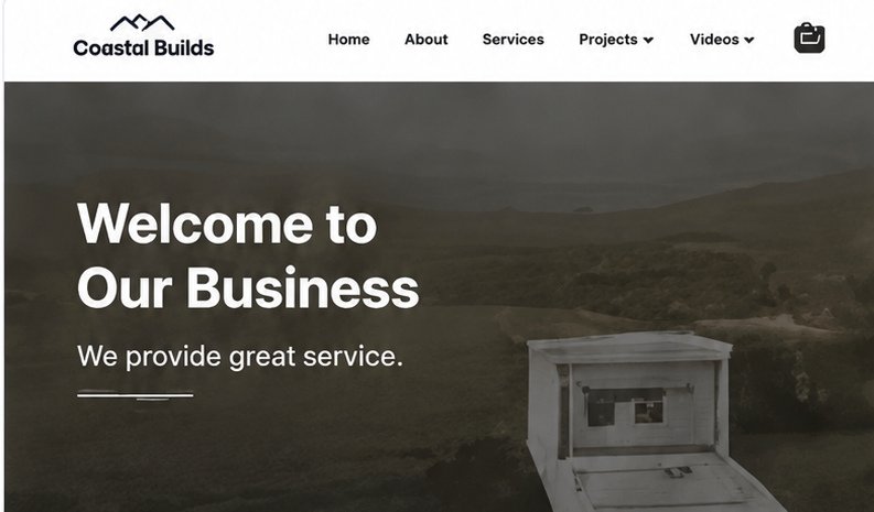 Example of an outdated website before redesign